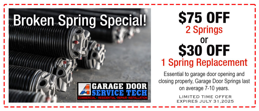 A1 Garage Door Repair Tech Coupon & Discounts Spring Replacement